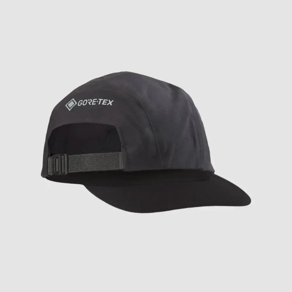 Arc'teryx Gore Tex 5 Panel Performance Cap Lightweight Outdoor Hat Black